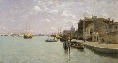 Morgon på Giudecca, Venedig av Guglielmo Ciardi