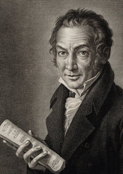 Porträtt av kompositören Nicola Antonio Zingarelli 1752-1837, 1816. av Guglielmo Morghen