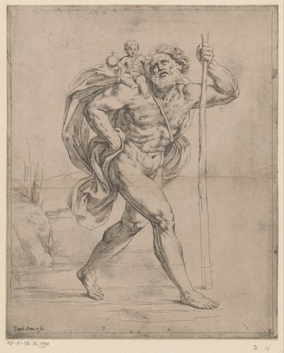 Sankt Christopher av Guido Reni