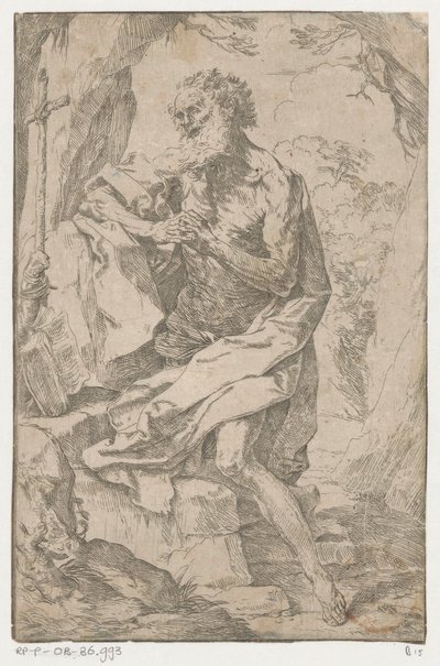 Saint Hieronymus i vildmarken av Guido Reni