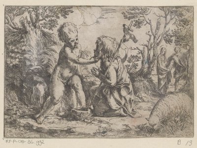 Kristusbarnet och den unge Johannes Döparen av Guido Reni
