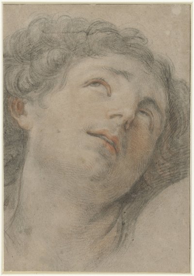 Huvudet av Saint Sebastian, tittar uppåt av Guido Reni