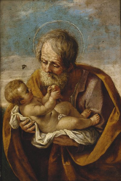 Josef och Kristusbarnet i hans famn av Guido Reni