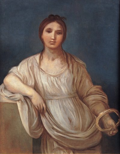 Porträtt av en flicka med krona av Guido Reni