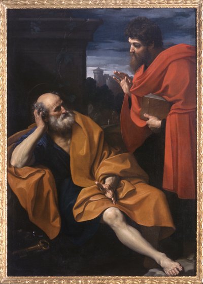St Paul och St Peter botfärdiga, 1603-04 av Guido Reni