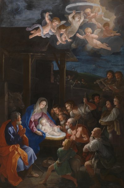 Herdarnas tillbedjan, ca. 1640. av Guido Reni
