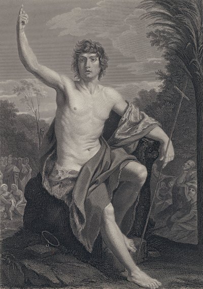 Johannes Döparen av Guido after Reni