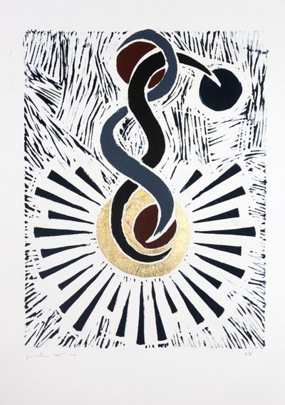 Inverted Ballerina Nº2, 2019 (linosnitt) av Guilherme Pontes