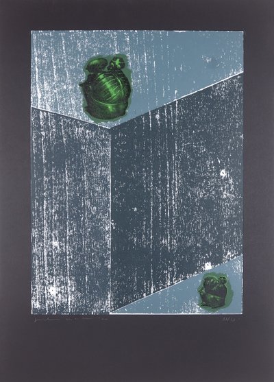 Invisible Room nº8, The Dream Of My Soul, 2019 (träsnitt och silkscreen) av Guilherme Pontes