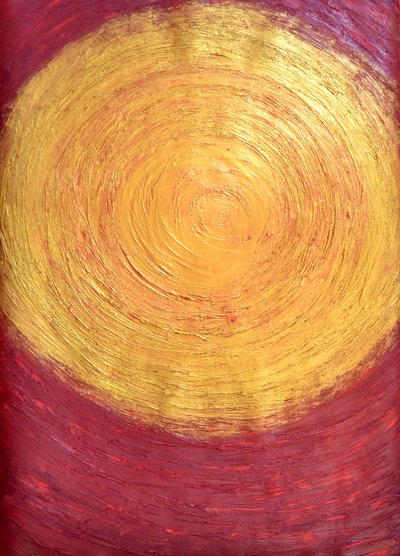 Ställ in kontrollerna på solens hjärta, 2014 (akryl på papper) av Guilherme Pontes