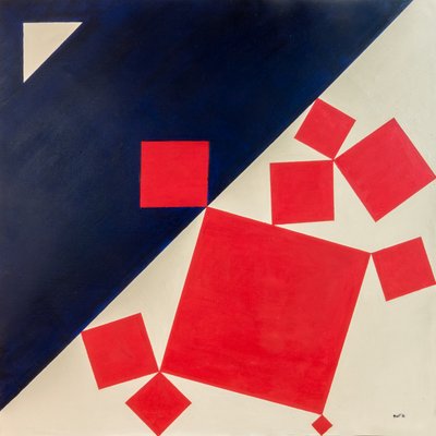 Suprematisten Bachus och Ariadne efter Titian, 2016 (olja på duk) av Guilherme Pontes