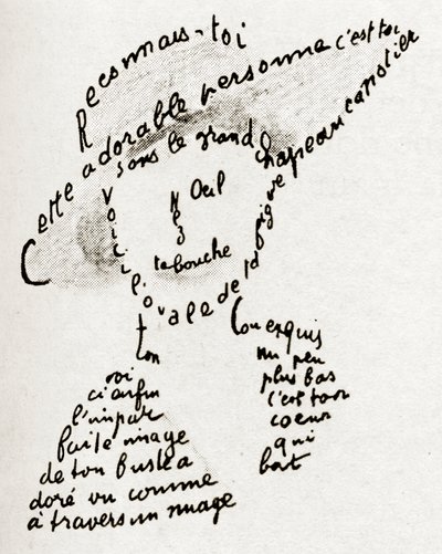"Känn igen dig själv" diktadress i Lou av Guillaume Apollinaire