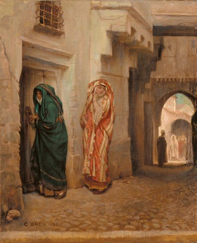 A Secret Rendezvous, 1863 av Guillaume Charles Brun