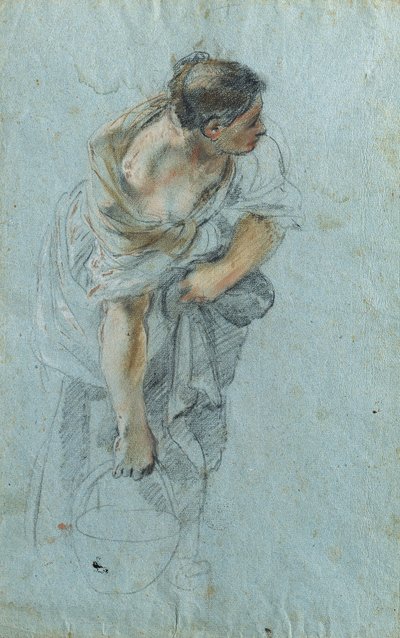 Studie till en kvinnofigur av Guillaume Courtois