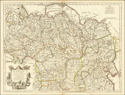1706 års karta - Karta över Tartariet av Guillaume Delisle