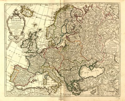 Karta över Europa. LOC 97683588 av Guillaume Delisle
