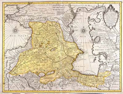 Georgien, Armenien, Azerbajdzjan, östra Turkiet, norra Iran av Guillaume Delisle
