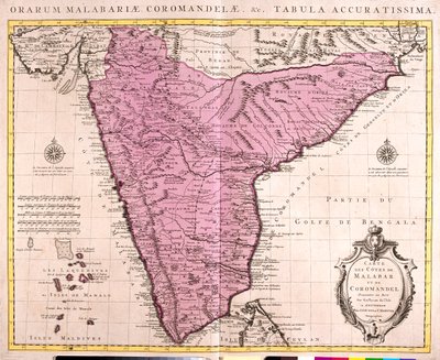 Indien (utom norra delen) av Guillaume Delisle
