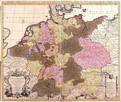 Karta över Tyskland (etsning av Guillaume Delisle