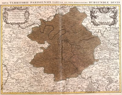 Karta över Ile de France (etsning av Guillaume Delisle