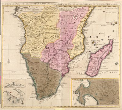Södra Gabon, stora delar av Republiken Kongo (utom norra delen), stora delar av Demokratiska republiken Kongo (utom norra delen), stora delar av Uganda (utom norra delen), stora delar av Kenya (utom norra delen), södra Somalia, Rwanda, Burundi, Tanzania, A av Guillaume Delisle