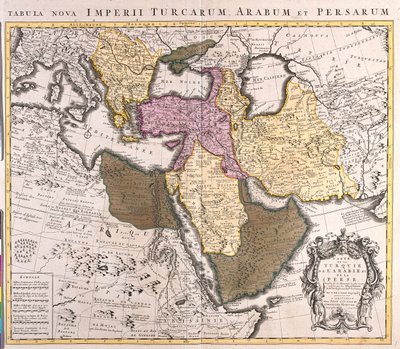 Södra Slovakien, Slovenien, Kroatien, Ungern, Rumänien, Moldavien, södra Ukraina, Bosnien och Hercegovina, Serbien och Montenegro, Bulgarien, Albanien, Republiken Makedonien, Grekland, Turkiet, Georgien, Armenien, Azerbajdzjan, Iran, Cypern, Syrien, Irak,  av Guillaume Delisle