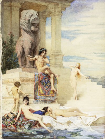 Elfenbensflöjten: La Flute d"Ivoire, 1876 av Guillaume Dubufe