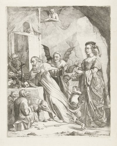 Frestelsen av St. Anthony av Guillaume Duvivier