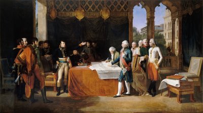 The Preliminaries of Leoben, 17 april 1797 av Guillaume Guillon Lethière
