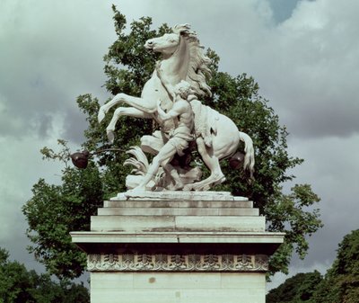 En av de två "Marly Horses", 1739-45 (marmor) av Guillaume I Coustou