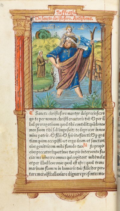 Tryckt timbok (användning i Rom): fol. 101v, St. av Guillaume Le Rouge