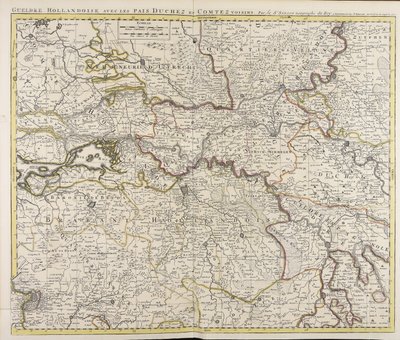 Gueldre hollandoise avec les pais, duchez et comtez voisins / par le sr. Sanson geographe du roy av Guillaume Sanson