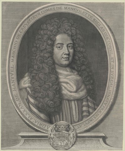 Adrien-Alexandre markis greve Comte de Manevilette Crevecoeur (tryck) av Guillelmus Vallet