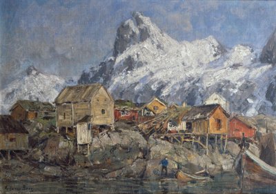 Svolvær (målning) av Gunnar Berg
