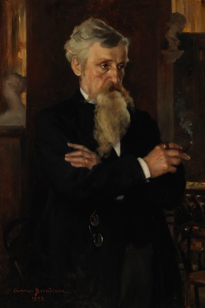 Porträtt av August Schauman, journalist av Gunnar Berndtson