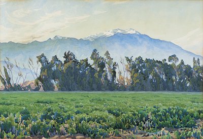 Sierra Nevada-bergen (w/c på papper) av Gunnar Widforss