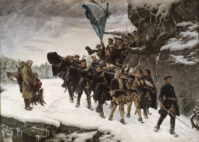 Tar hem kroppen av kung Karl XII av Sverige av Gustaf Cederström