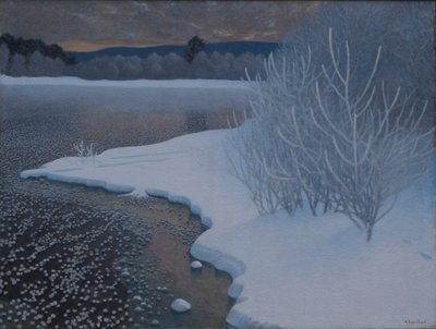 Hoar-Frost på is av Gustaf Edolf Fjaestad