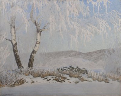 Vit frost i solsken av Gustaf Fjæstad