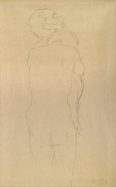 Adam und Eva Studie av Gustav Klimt