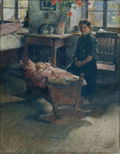 vid vaggan av Gustav Adolf Hessl