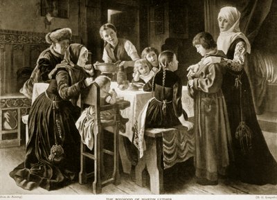 The boyhood of Martin Luther, illustration från 