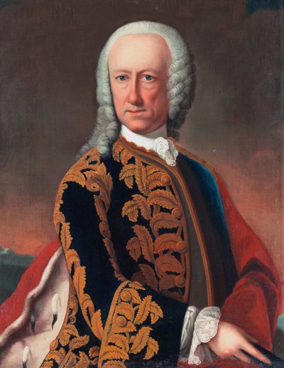 Porträtt av Wilhelm landgreve av Hessen-Philippsthal-Barchfeld (1692 - 1761) av Gustav Altmöller