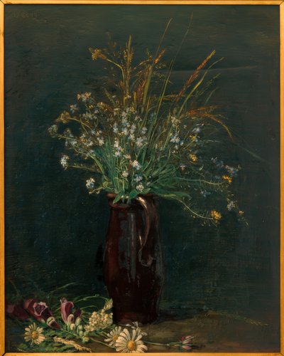 Förgätmigej-stilleben av Gustav Crecelius