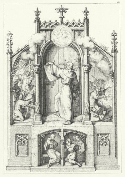 Fyra scener ur Martin Luthers liv (gravyr) av Gustav Ferdinand Leopold Konig