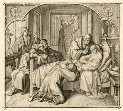 Luthers vän Philipp (Philippe, Philippus) Melanchthon (1497-1560) är mycket sjuk och därför ber Luther om tillfrisknande av Gustav Ferdinand Leopold Konig