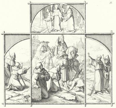 Martin Luthers resa till Rom (gravyr) av Gustav Ferdinand Leopold Konig
