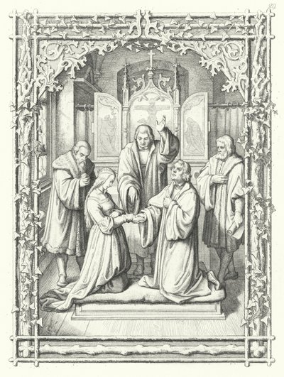 Martin Luthers äktenskap med Katharina von Bora av Gustav Ferdinand Leopold Konig