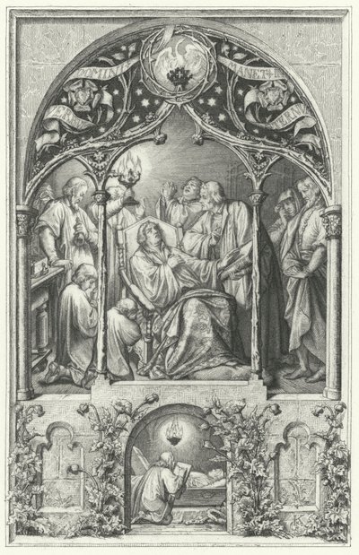 Martin Luthers död (gravyr) av Gustav Ferdinand Leopold Konig