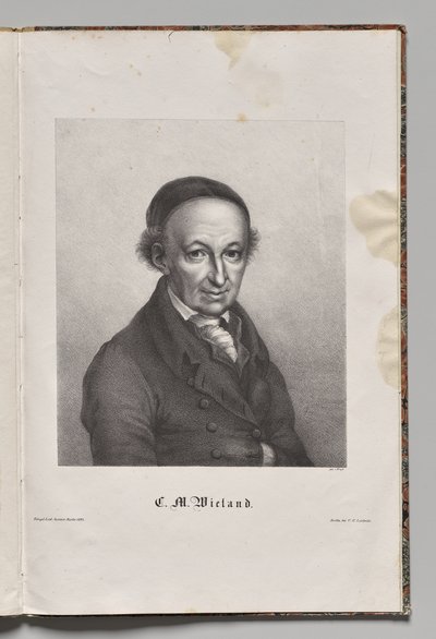 Tysklands berömda författare: Porträtt av Christopher Martin Wieland av Gustav Karl Friedrich Luderitz